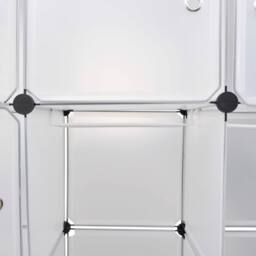 Berkfield Home Modular Cabinet 14 Compartments White 37x146x180.5 cm - thumbnail 5