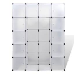 Berkfield Home Modular Cabinet 14 Compartments White 37x146x180.5 cm - thumbnail 3
