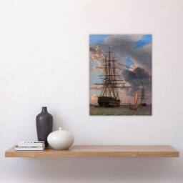 "Artery8 CW Eckersberg The Russian Liner Asow & a Frigate Wall Art Print - Size: W12"" x H16""" - thumbnail 4