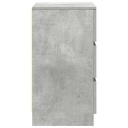 Berkfield Home Durable Bedside Cabinets with 3 Drawers 2 pcs Concrete Grey 39x35 - thumbnail 8