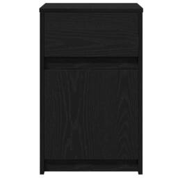Berkfield Home Traditional Bedside Cabinet Black oak 38 x 34 x 61 cm Particle board - thumbnail 6