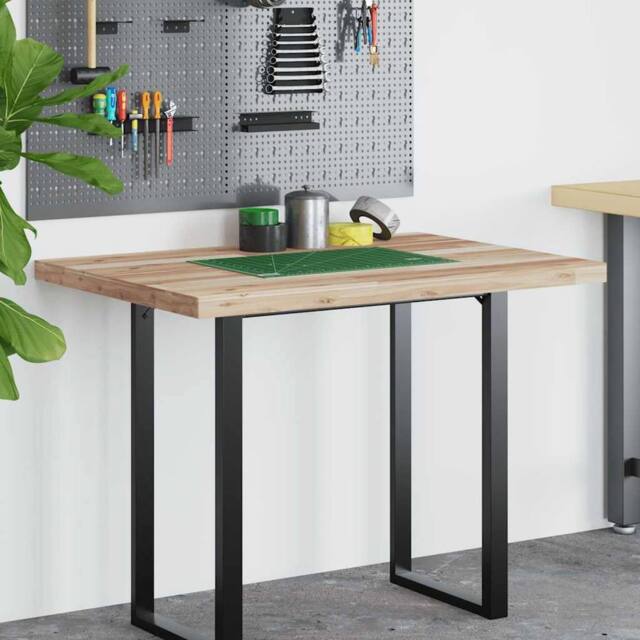 Berkfield Home Versatile Desk Top Untreated 100x80x4 cm Solid Wood Acacia in Brown - Size: 100 x 80 x 4 cm - image 1