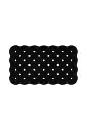 JVL Trellis Rubber Scraper Doormat 40 x 70 cm in Black - Size: 40 cm x 70 cm - thumbnail 1