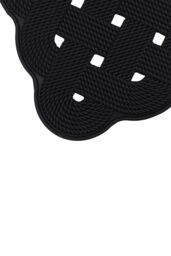 JVL Trellis Rubber Scraper Doormat 40 x 70 cm in Black - Size: 40 cm x 70 cm - thumbnail 4