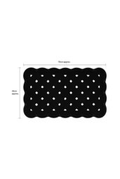 JVL Trellis Rubber Scraper Doormat 40 x 70 cm in Black - Size: 40 cm x 70 cm - thumbnail 5