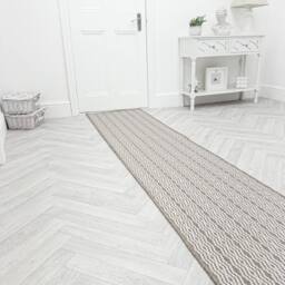 runrug Carpet Runner Rug - Indoor/Outdoor, Reversible, 2mm - 'Cable' in Beige - Size: 60 cm x 420 cm - thumbnail 3