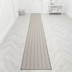 runrug Carpet Runner Rug - Indoor/Outdoor, Reversible, 2mm - 'Cable' in Beige - Size: 60 cm x 420 cm - thumbnail 7