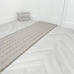 runrug Carpet Runner Rug - Indoor/Outdoor, Reversible, 2mm - 'Cable' in Beige - Size: 60 cm x 420 cm - thumbnail 4