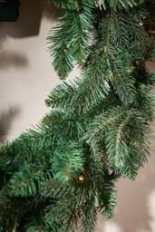 Dibor Traditional Melrose Pre-Lit Front Door Wreath Christmas Wreath 60cm in Green - Size: Large - thumbnail 4