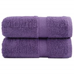 Berkfield Home Premium Soap Towels SOLUND 2 pcs Purple 30x30 cm 600 gsm