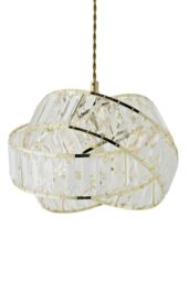 ValueLights Hudson Acrylic Jewel Gold Intertwined Twisted Easy Fit Lamp Shade - thumbnail 6