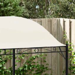 Berkfield Home Gazebo Fabric Cream White in Beige - thumbnail 3