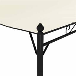Berkfield Home Gazebo Fabric Cream White in Beige - thumbnail 6