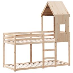 Berkfield Home Bunk Bed without Mattress 80x200 cm Solid Wood Pine in Brown - thumbnail 3