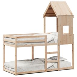 Berkfield Home Bunk Bed without Mattress 80x200 cm Solid Wood Pine in Brown - thumbnail 2