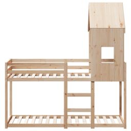 Berkfield Home Bunk Bed without Mattress 80x200 cm Solid Wood Pine in Brown - thumbnail 4