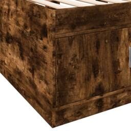 Berkfield Home Versatile Daybed with Drawers without Mattress Smoked Oak 100x200 cm in Brown - thumbnail 8