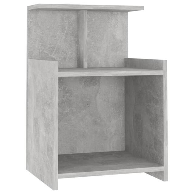 Berkfield Home Durable Bed Cabinets 2 pcs Concrete Grey 40x35x60 cm Engineered Wood - Size: 40 x 35 x 60 cm - image 1