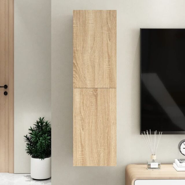 Berkfield Home TV Cabinet Sonoma Oak 30.5x30x110 cm Engineered Wood in Brown - image 1