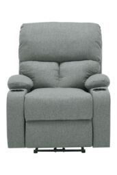 Living and Home Single Sofa Recliner Armchair Reclining Chair with Massage & Heat in Grey - thumbnail 4