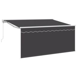 Berkfield Home Retractable Awning Manual Anthracite 300 x 200 cm Fabric - thumbnail 2