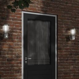 Berkfield Home Outdoor Wall Lights with Sensors 2pcs Silver Stainless Steel - thumbnail 1