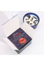 KDMD Zodiac Crystal Candle & Gemstone Bracelet for Aries-Freshness in Blue - thumbnail 3