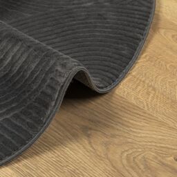 Berkfield Home Rug IZA Short Pile Scandinavian Look Anthracite √ò 200 cm in Black - Size: Medium - thumbnail 6