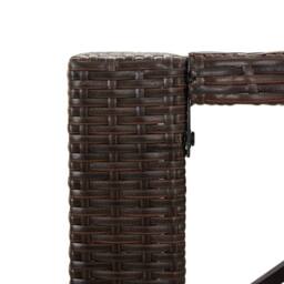 Berkfield Home 5 Piece Garden Bar Set with Cushions Brown Poly Rattan - thumbnail 8