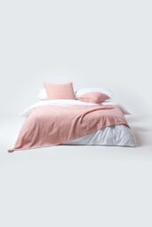Homescapes Cotton Rajput Ribbed Cushion Cover in Pink - Size: 60 cm x 60 cm - thumbnail 4