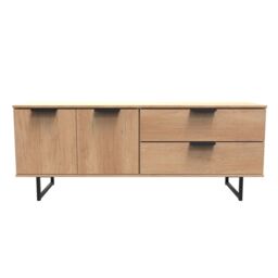 Ready Assembled 2 U Fuji 2 Drawer 2 Door Wide Sideboard (Ready Assembled) in Natural - thumbnail 1