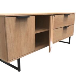 Ready Assembled 2 U Fuji 2 Drawer 2 Door Wide Sideboard (Ready Assembled) in Natural - thumbnail 6
