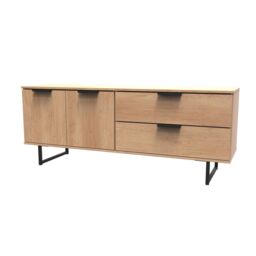 Ready Assembled 2 U Fuji 2 Drawer 2 Door Wide Sideboard (Ready Assembled) in Natural - thumbnail 3