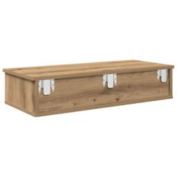 Berkfield Home Wall Shelf with Drawers Artisian Oak 80x31x17 cm Engineered Wood in Brown - Size: 80 x 31 x 17 cm - thumbnail 6