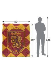 Warner Brothers Harry Potter Gryffindor Plaid Sigil Blanket 152 x 127 cm in White - thumbnail 5