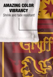Warner Brothers Harry Potter Gryffindor Plaid Sigil Blanket 152 x 127 cm in White - thumbnail 4