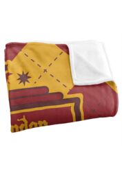 Warner Brothers Harry Potter Gryffindor Plaid Sigil Blanket 152 x 127 cm in White - thumbnail 3