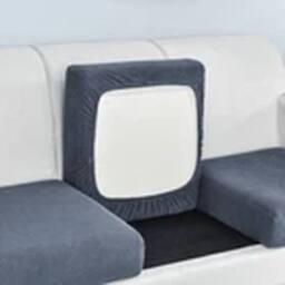 Havendro 3 Seater Dark Gray Sofa Seat Cushion Covers Couch Protector in Dark Grey - thumbnail 1