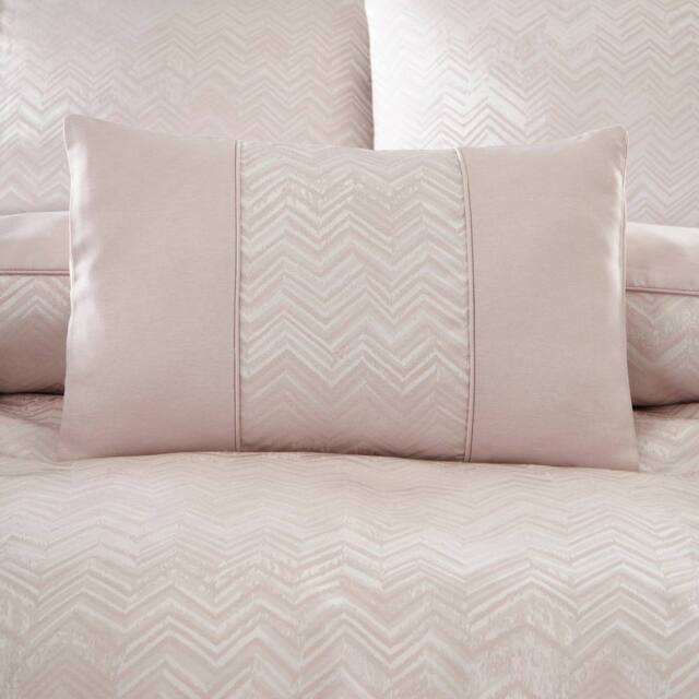 Portfolio Home Antibes Chevron Waves Filled Boudoir Cushion Pillow 32 x 50cm in Pink - Size: 50 cm x 30 cm - image 1