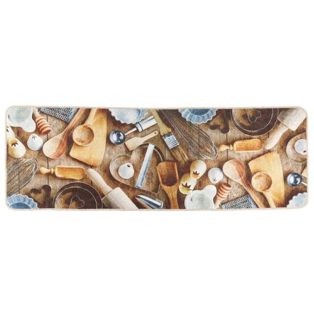 Berkfield Home Kitchen Rug Multicolour 60x180 cm Washable Anti Slip - Size: 100 cm diameter - image 1