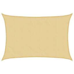 Berkfield Home Sun Shade Sail Sand 5x3.5 m 100% Polyester Oxford in Yellow - thumbnail 2