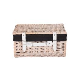 Red Hamper Wicker 41cm White Hamper with Cotton Lining - thumbnail 3