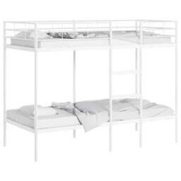 Berkfield Home Breathable Bunk Bed without Mattress White 90x200 cm Steel - thumbnail 4