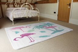 Benjamin Tate Design Palm & Flamingo Designer Rug in Natural - Size: Large - thumbnail 3