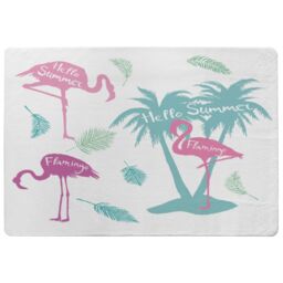 Benjamin Tate Design Palm & Flamingo Designer Rug in Natural - Size: Large - thumbnail 1