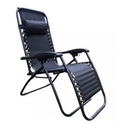 Neo Zero Gravity Recliner Garden Sun Loungers in Black - thumbnail 3