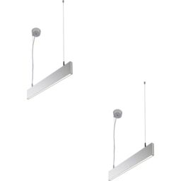 Loops 2 PACK Slim Commercial Suspension Light - 610mm x 20mm - 25W Cool White LED - thumbnail 1