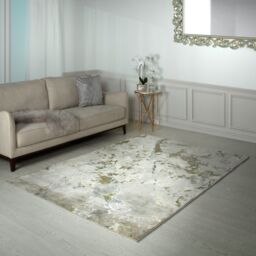 The Rug Shop UK Modern Abstract Area Polyester Polypropylene Easy to clean Rug in Natural - Size: 200 cm x 290 cm - thumbnail 1