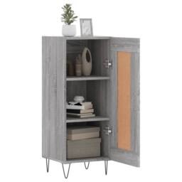 Berkfield Home Sideboard Grey Sonoma 34.5x34x90 cm Engineered Wood - thumbnail 4