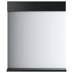 Berkfield Home Bathroom Mirror with Shelf BERG Black 60x12x70 cm Solid Wood - Size: 60 x 12 x 70 cm